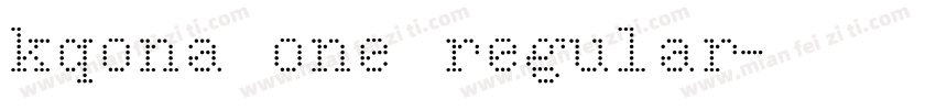 kqona one regular字体转换